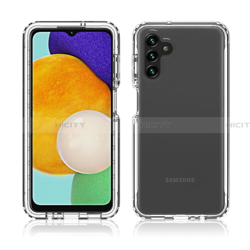 Samsung Galaxy A13 5G用前面と背面 360度 フルカバー 極薄ソフトケース シリコンケース 耐衝撃 全面保護 バンパー 勾配色 透明 サムスン 