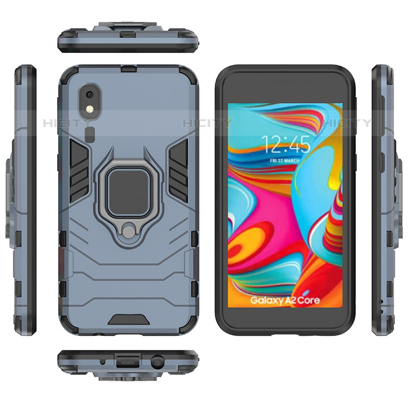 Samsung Galaxy A2 Core A260F A260G用ハイブリットバンパーケース プラスチック アンド指輪 マグネット式 サムスン 