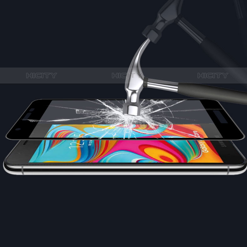 Samsung Galaxy A2 Core A260F A260G用強化ガラス フル液晶保護フィルム F02 サムスン ブラック
