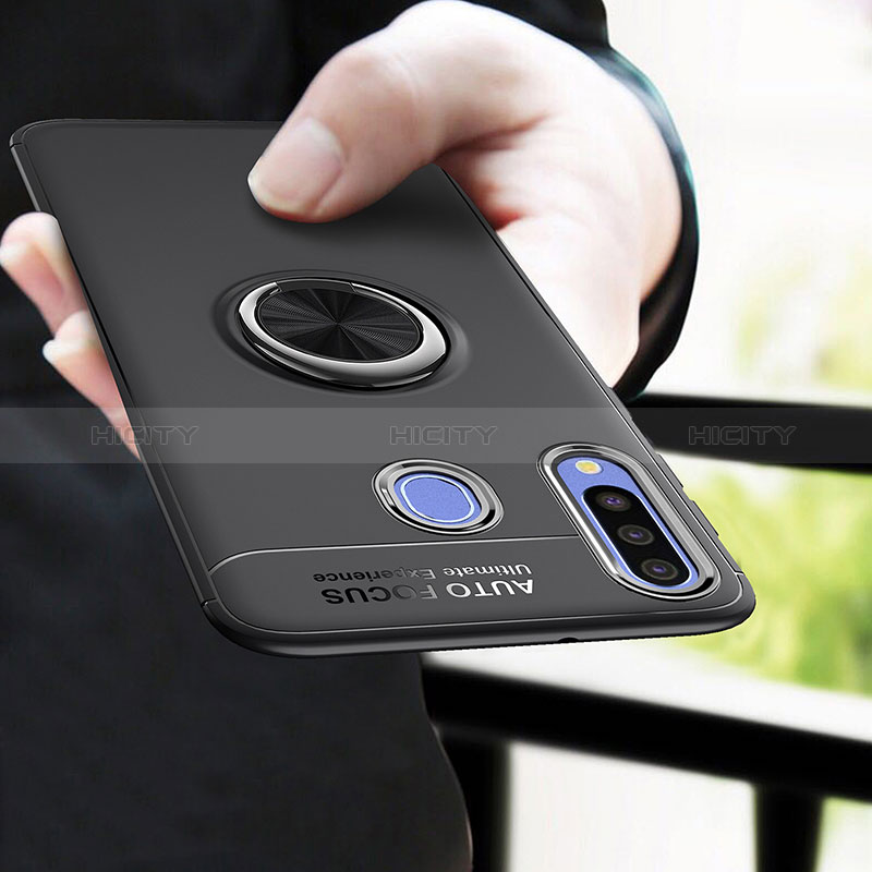 Samsung Galaxy A20用極薄ソフトケース シリコンケース 耐衝撃 全面保護 アンド指輪 マグネット式 バンパー JM1 サムスン 