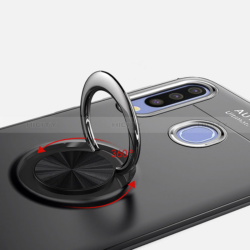Samsung Galaxy A20用極薄ソフトケース シリコンケース 耐衝撃 全面保護 アンド指輪 マグネット式 バンパー JM1 サムスン 