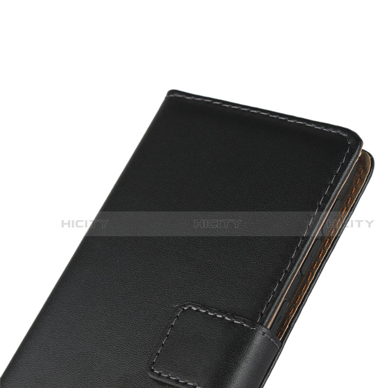 Samsung Galaxy A20e用手帳型 レザーケース スタンド サムスン ブラック