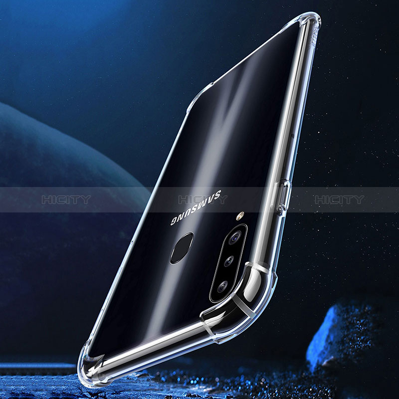 Samsung Galaxy A20s用極薄ソフトケース シリコンケース 耐衝撃 全面保護 クリア透明 カバー サムスン クリア