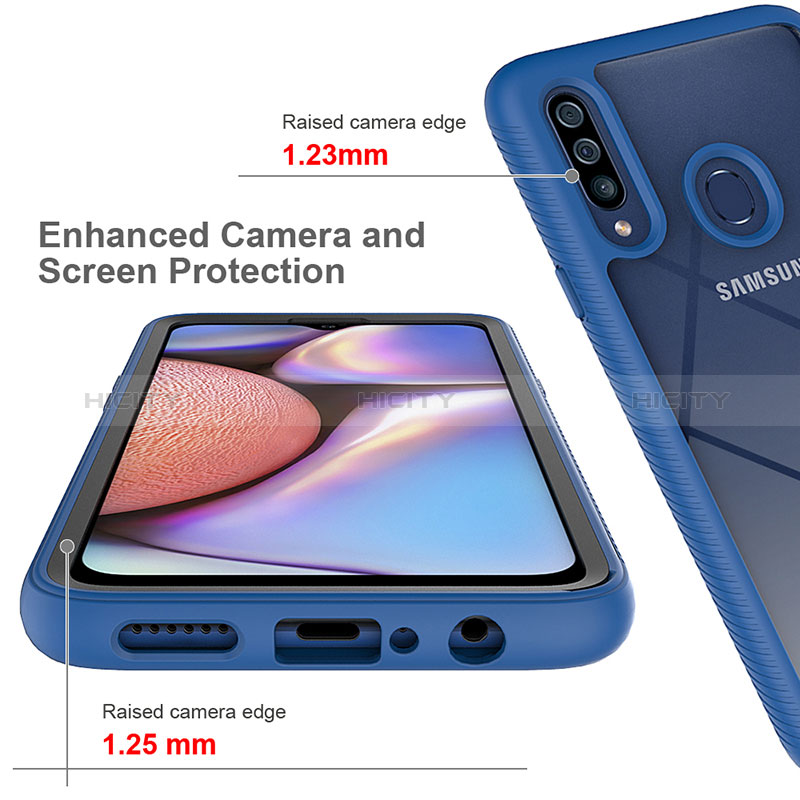 Samsung Galaxy A20s用360度 フルカバー ハイブリットバンパーケース クリア透明 プラスチック カバー ZJ1 サムスン 