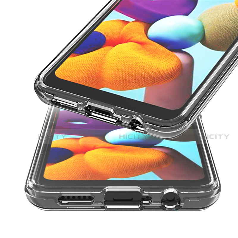Samsung Galaxy A21用極薄ソフトケース シリコンケース 耐衝撃 全面保護 クリア透明 カバー サムスン クリア