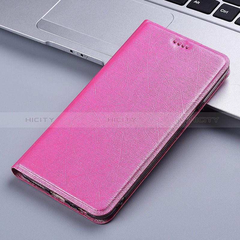 Samsung Galaxy A21s用手帳型 レザーケース スタンド カバー H22P サムスン ピンク