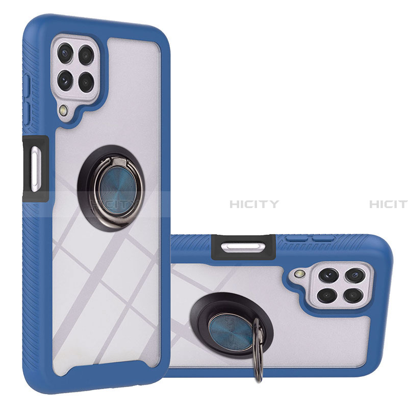 Samsung Galaxy A22 4G用ハイブリットバンパーケース プラスチック アンド指輪 マグネット式 ZJ1 サムスン