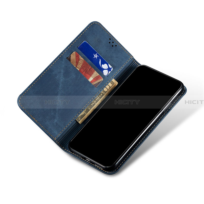 Samsung Galaxy A22 4G用手帳型 布 スタンド サムスン 