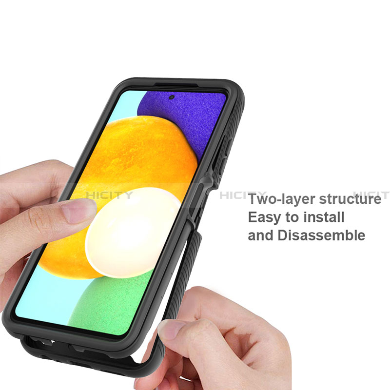 Samsung Galaxy A22 5G用360度 フルカバー ハイブリットバンパーケース クリア透明 プラスチック カバー ZJ3 サムスン 