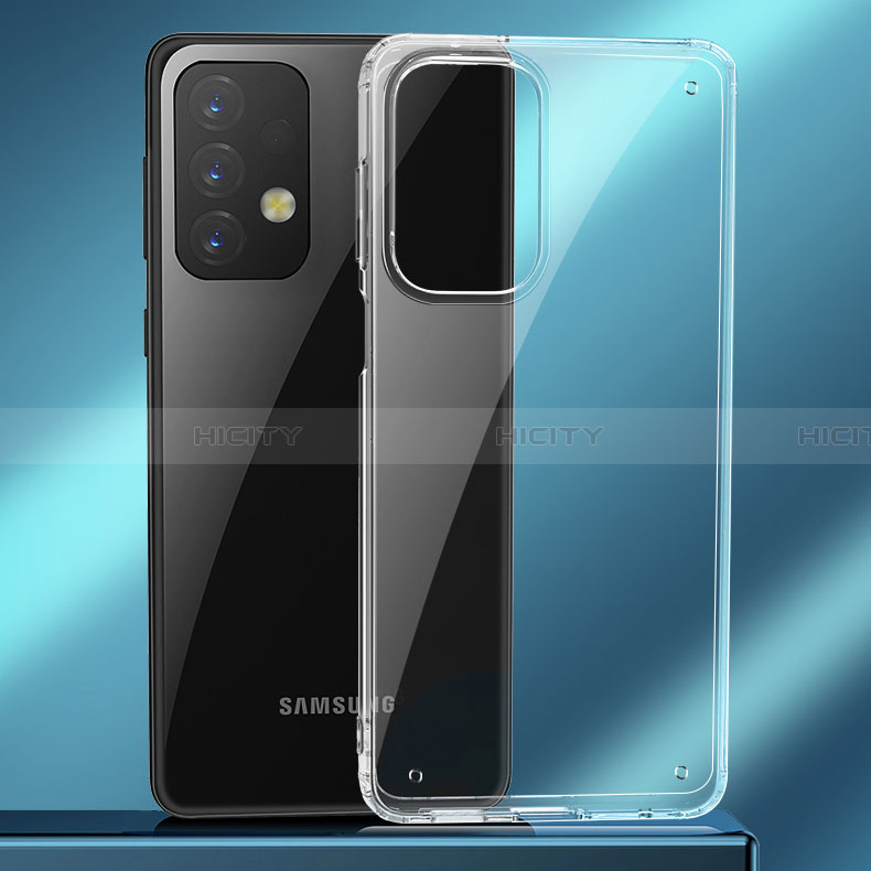 Samsung Galaxy A23 4G用ハイブリットバンパーケース クリア透明 プラスチック 鏡面 カバー WL2 サムスン 