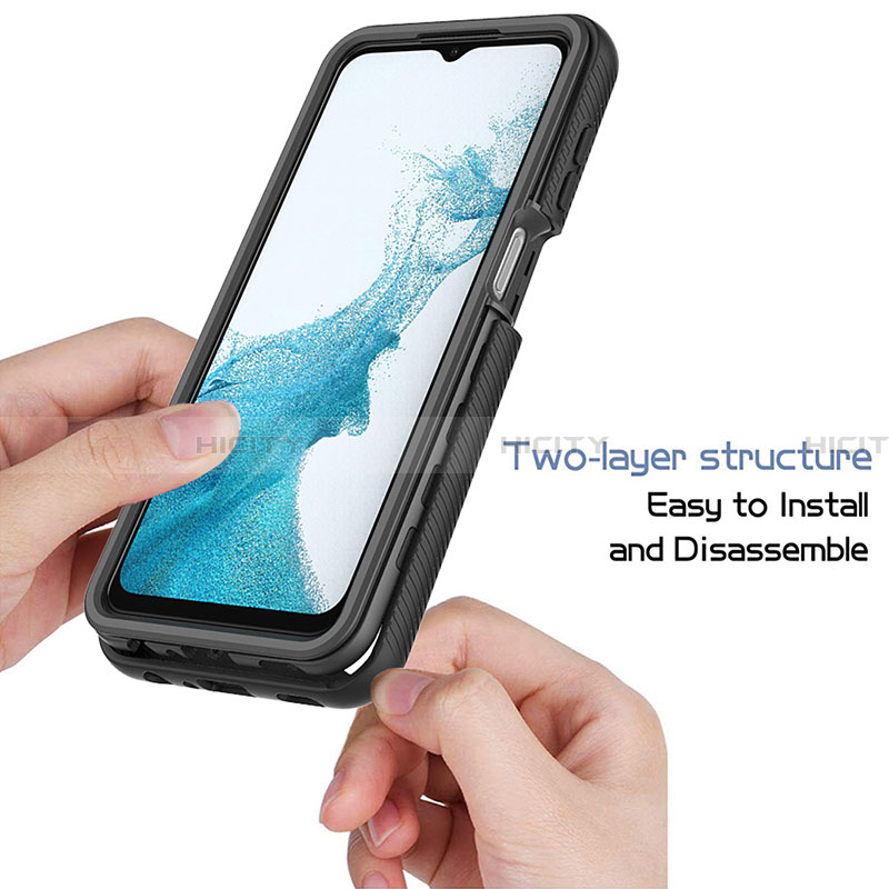 Samsung Galaxy A23 4G用360度 フルカバー ハイブリットバンパーケース クリア透明 プラスチック カバー JX1 サムスン 