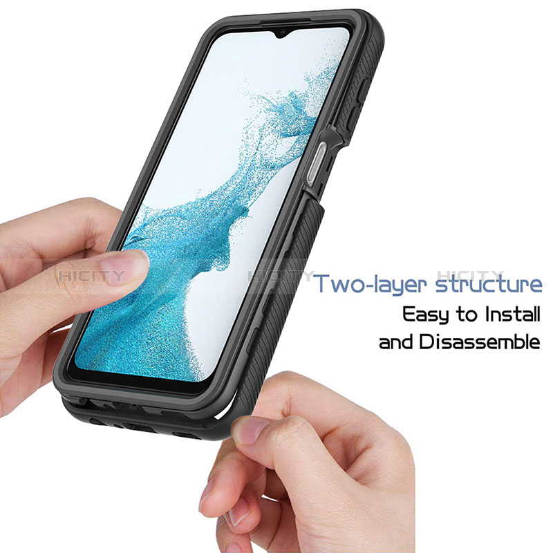 Samsung Galaxy A23 5G用360度 フルカバー ハイブリットバンパーケース クリア透明 プラスチック カバー ZJ3 サムスン 