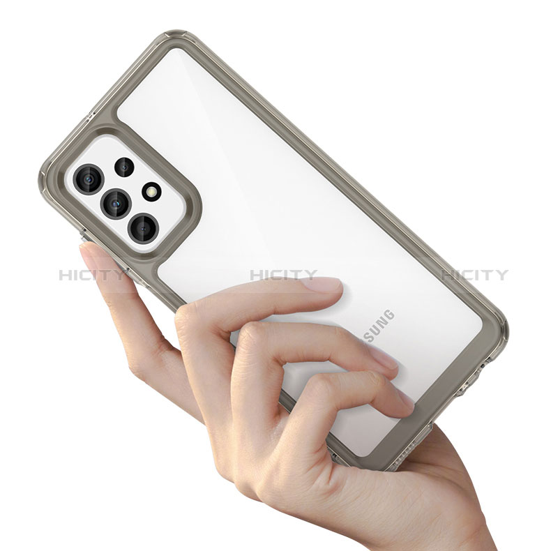 Samsung Galaxy A23 5G用ハイブリットバンパーケース クリア透明 プラスチック カバー J01S サムスン 