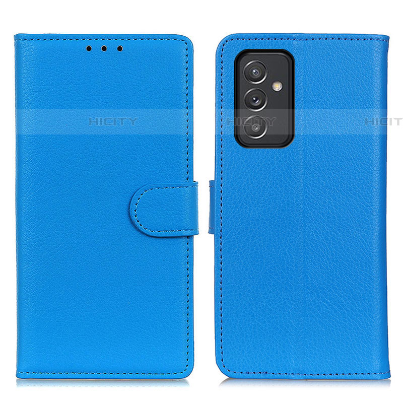Samsung Galaxy A25 5G用手帳型 レザーケース スタンド カバー A03D サムスン ブルー