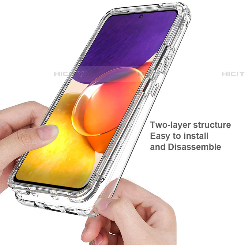 Samsung Galaxy A25 5G用前面と背面 360度 フルカバー 極薄ソフトケース シリコンケース 耐衝撃 全面保護 バンパー 透明 サムスン クリア