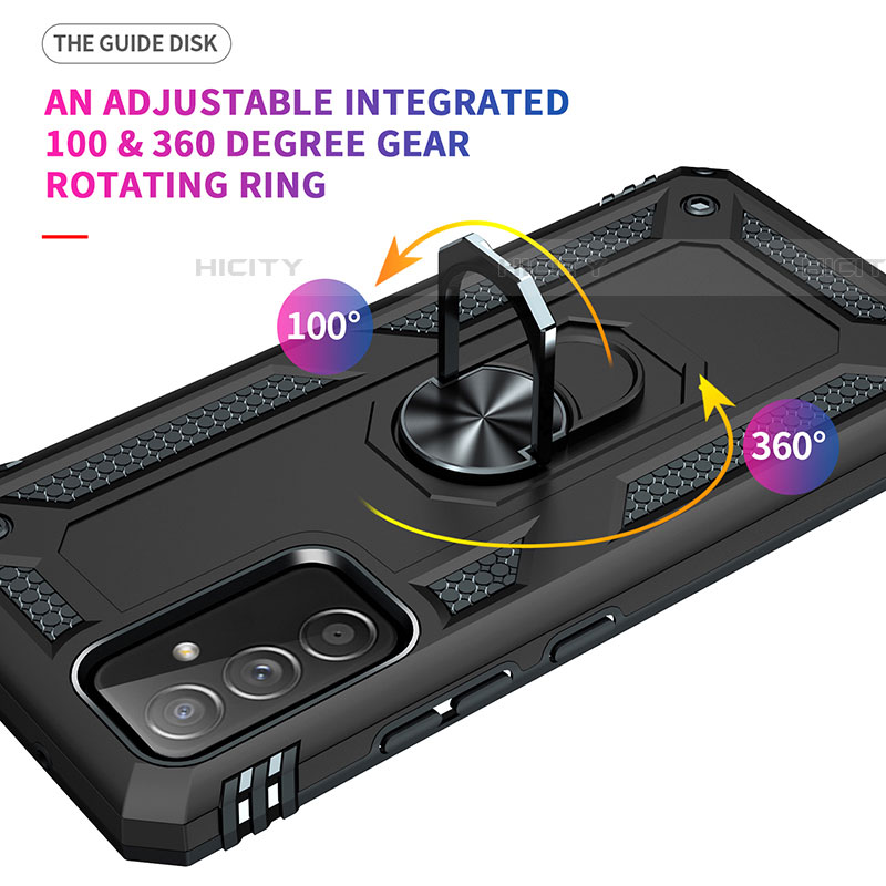 Samsung Galaxy A25 5G用ハイブリットバンパーケース プラスチック アンド指輪 マグネット式 MQ3 サムスン 