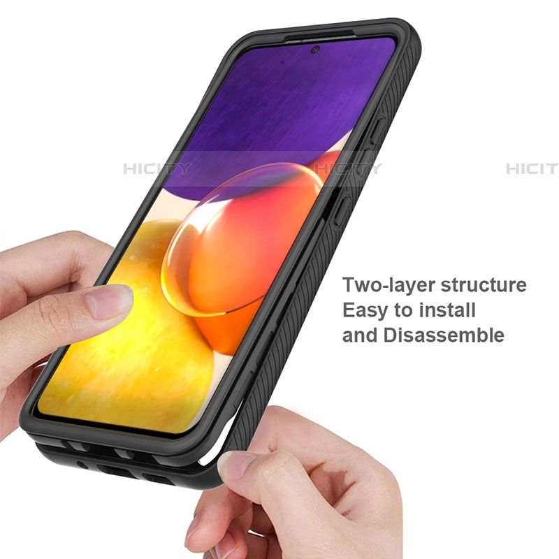 Samsung Galaxy A25 5G用360度 フルカバー ハイブリットバンパーケース クリア透明 プラスチック カバー ZJ4 サムスン 