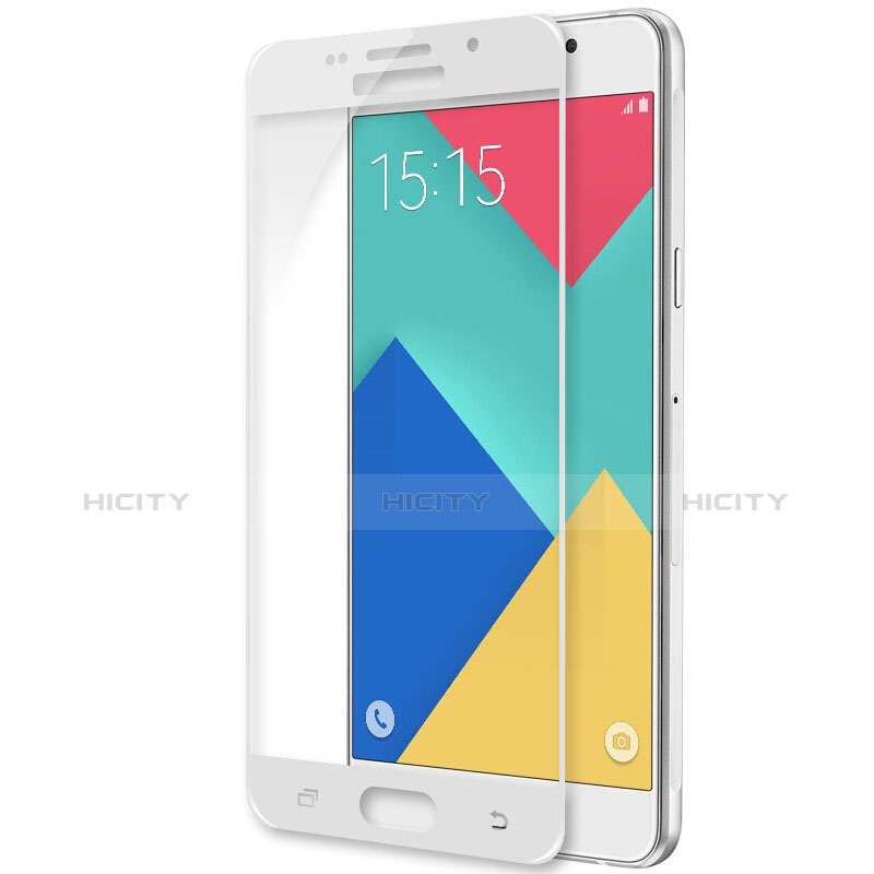 Samsung Galaxy A3 (2016) SM-A310F用強化ガラス フル液晶保護フィルム サムスン ゴールド