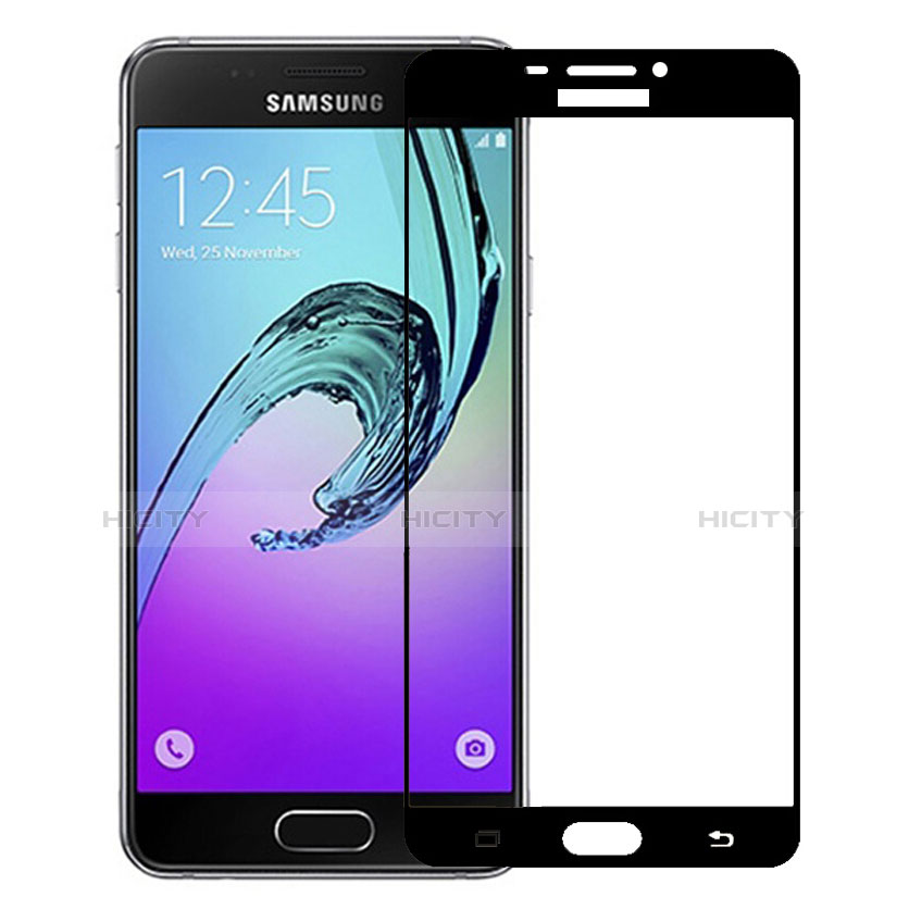 Samsung Galaxy A3 (2016) SM-A310F用強化ガラス フル液晶保護フィルム サムスン ブラック