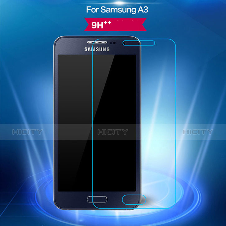 Samsung Galaxy A3 Duos SM-A300F用強化ガラス 液晶保護フィルム T02 サムスン クリア