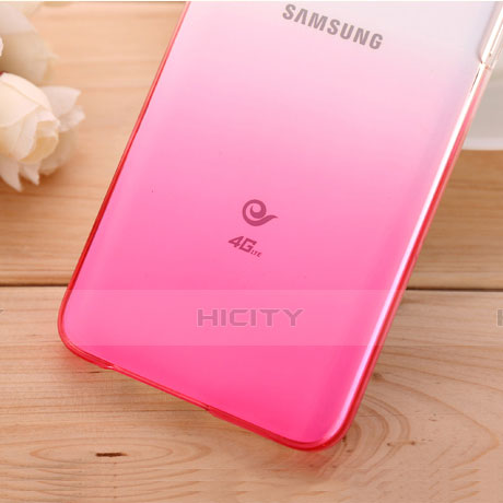Samsung Galaxy A3 SM-300F用ハードケース グラデーション 勾配色 クリア透明 サムスン ピンク