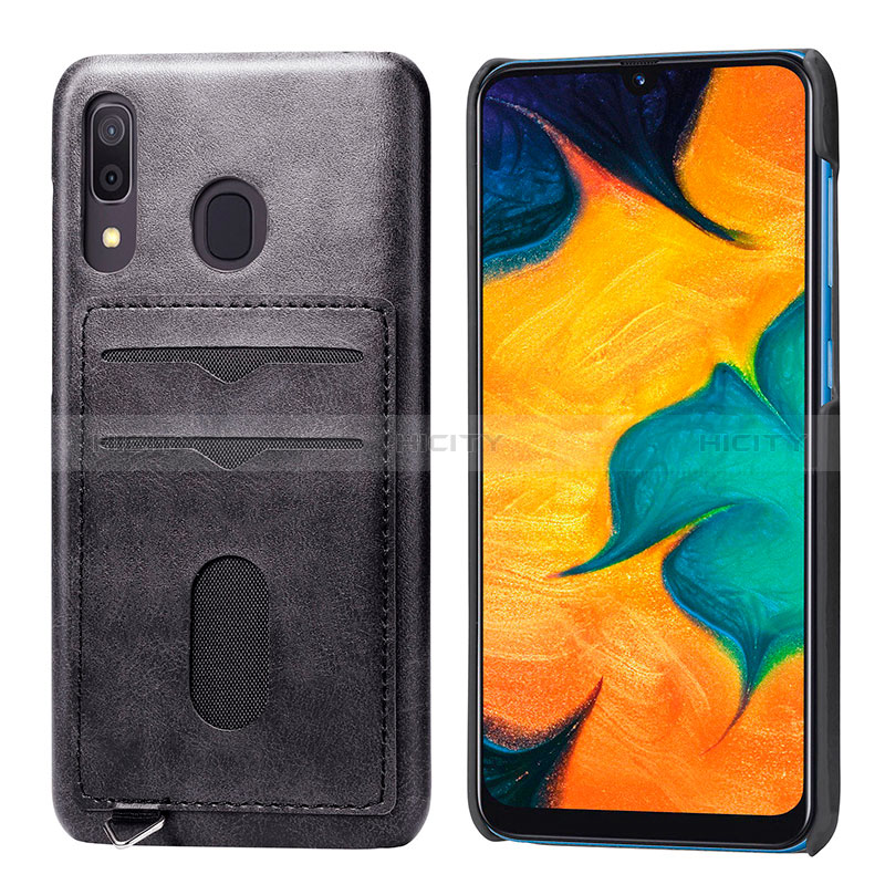 Samsung Galaxy A30用極薄ソフトケース シリコンケース 耐衝撃 全面保護 マグネット式 バンパー S05D サムスン ブラック