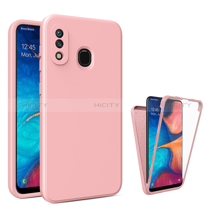 Samsung Galaxy A30用360度 フルカバー ハイブリットバンパーケース クリア透明 プラスチック カバー MJ1 サムスン 