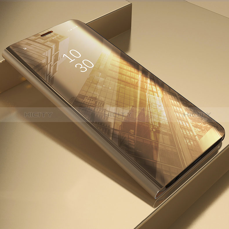 Samsung Galaxy A30S用手帳型 レザーケース スタンド 鏡面 カバー L03 サムスン ゴールド