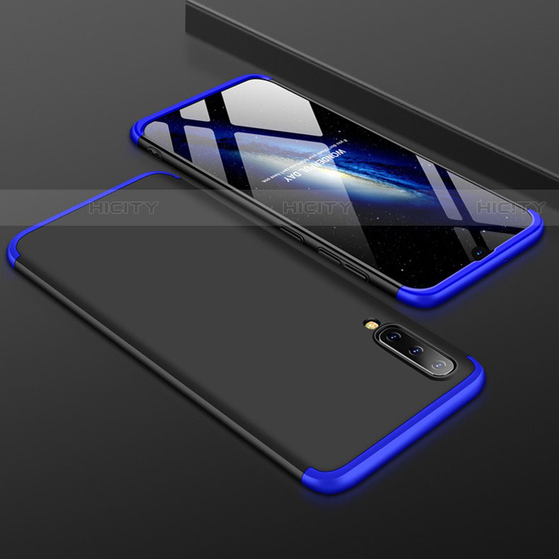 Samsung Galaxy A30S用ハードケース プラスチック 質感もマット 前面と背面 360度 フルカバー サムスン ネイビー・ブラック