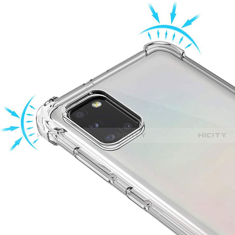 Samsung Galaxy A31用極薄ソフトケース シリコンケース 耐衝撃 全面保護 クリア透明 カバー サムスン クリア