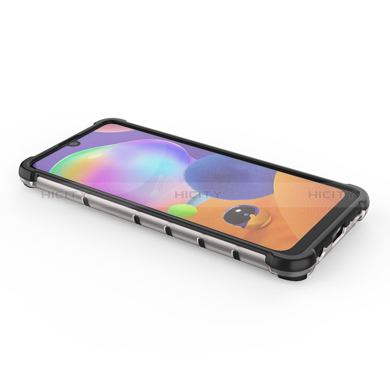 Samsung Galaxy A31用360度 フルカバー ハイブリットバンパーケース クリア透明 プラスチック カバー AM1 サムスン 