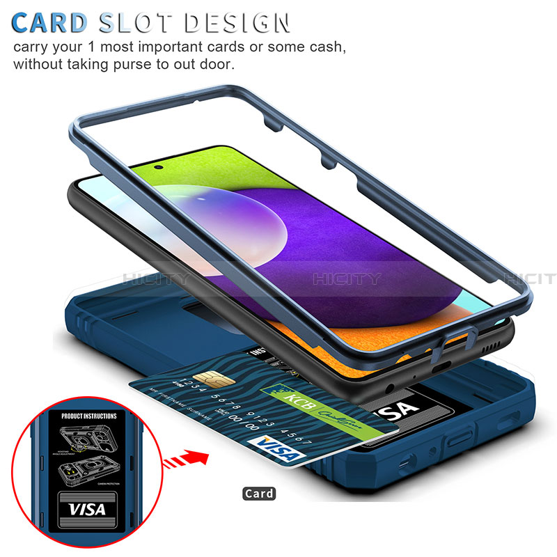 Samsung Galaxy A32 4G用ハイブリットバンパーケース プラスチック アンド指輪 マグネット式 MQ5 サムスン 