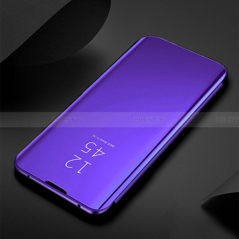 Samsung Galaxy A33 5G用手帳型 レザーケース スタンド 鏡面 カバー L01 サムスン ミッドナイトネイビー
