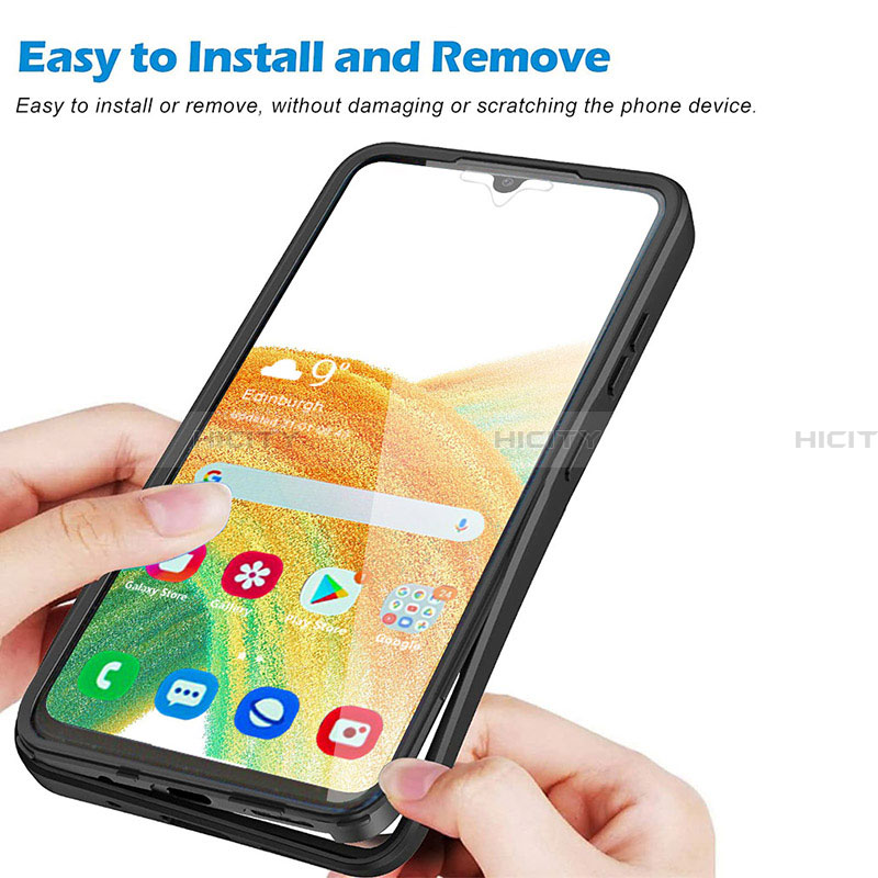 Samsung Galaxy A33 5G用360度 フルカバー ハイブリットバンパーケース クリア透明 プラスチック カバー MJ1 サムスン 