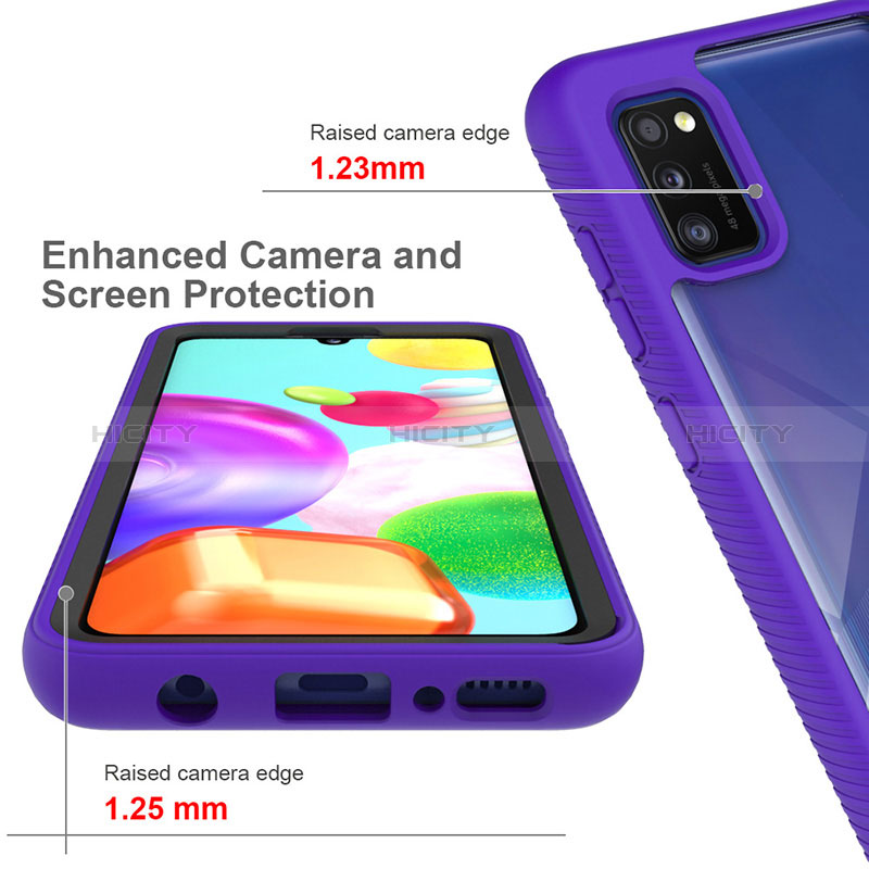 Samsung Galaxy A41用360度 フルカバー ハイブリットバンパーケース クリア透明 プラスチック カバー ZJ1 サムスン 