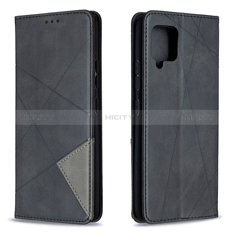 Samsung Galaxy A42 5G用手帳型 レザーケース スタンド カバー B07F サムスン ブラック