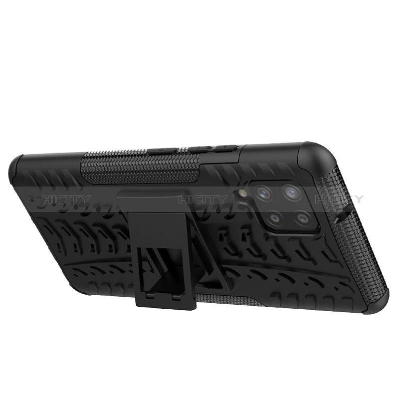 Samsung Galaxy A42 5G用ハイブリットバンパーケース スタンド プラスチック 兼シリコーン カバー J01X サムスン 