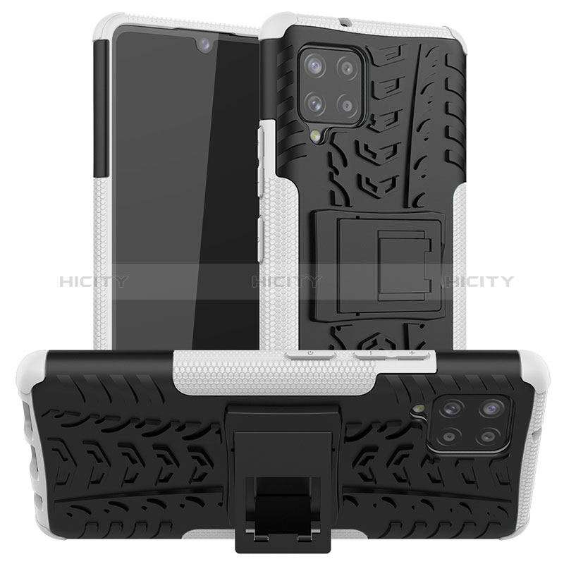 Samsung Galaxy A42 5G用ハイブリットバンパーケース スタンド プラスチック 兼シリコーン カバー J01X サムスン 
