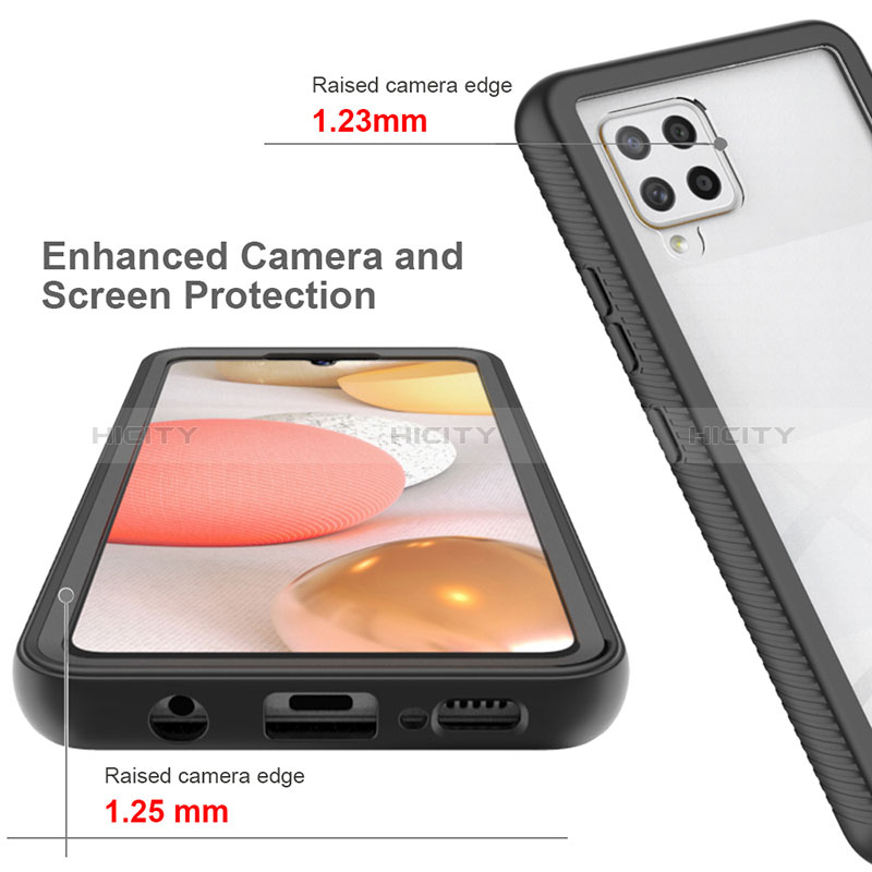 Samsung Galaxy A42 5G用360度 フルカバー ハイブリットバンパーケース クリア透明 プラスチック カバー ZJ1 サムスン 