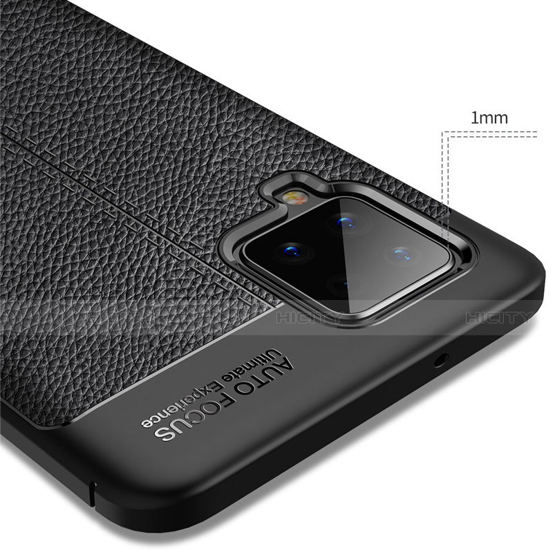Samsung Galaxy A42 5G用シリコンケース ソフトタッチラバー レザー柄 カバー サムスン 