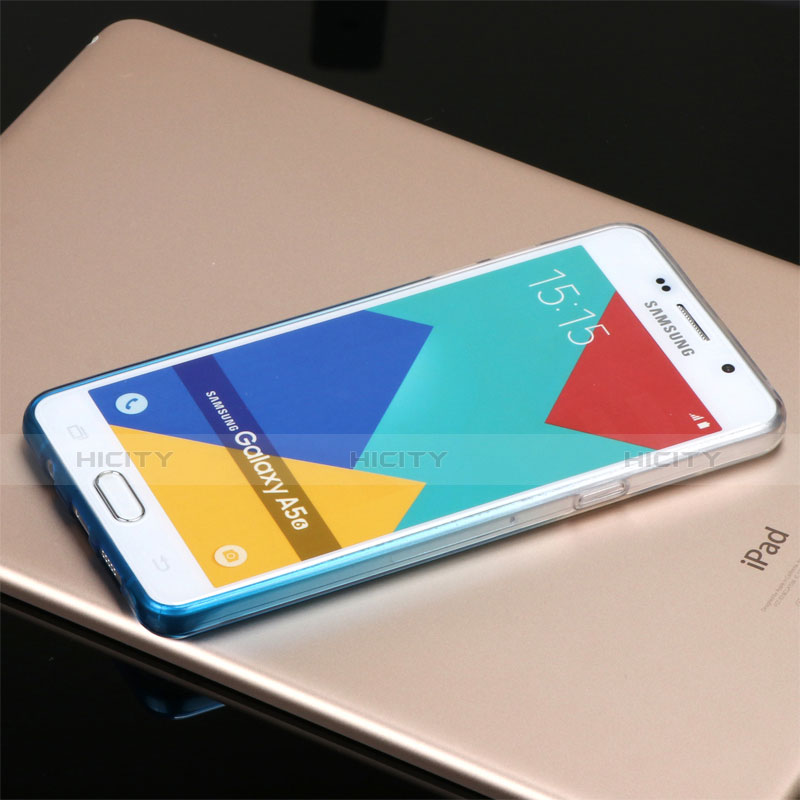 Samsung Galaxy A5 (2016) SM-A510F用極薄ソフトケース グラデーション 勾配色 クリア透明 G01 サムスン ネイビー