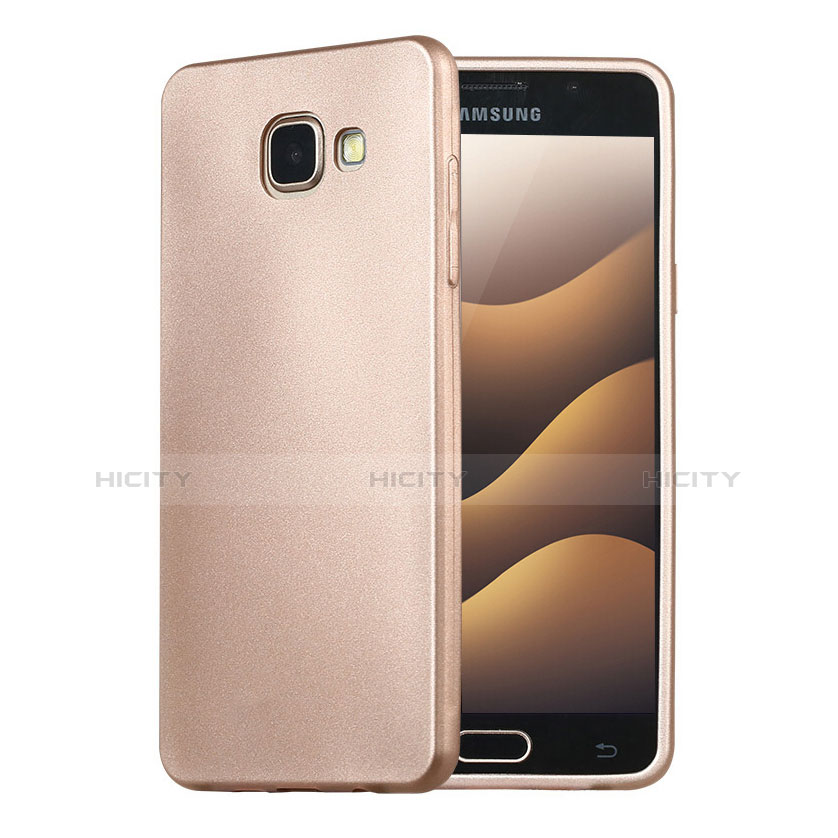 Samsung Galaxy A5 (2016) SM-A510F用極薄ソフトケース シリコンケース 耐衝撃 全面保護 S02 サムスン ゴールド