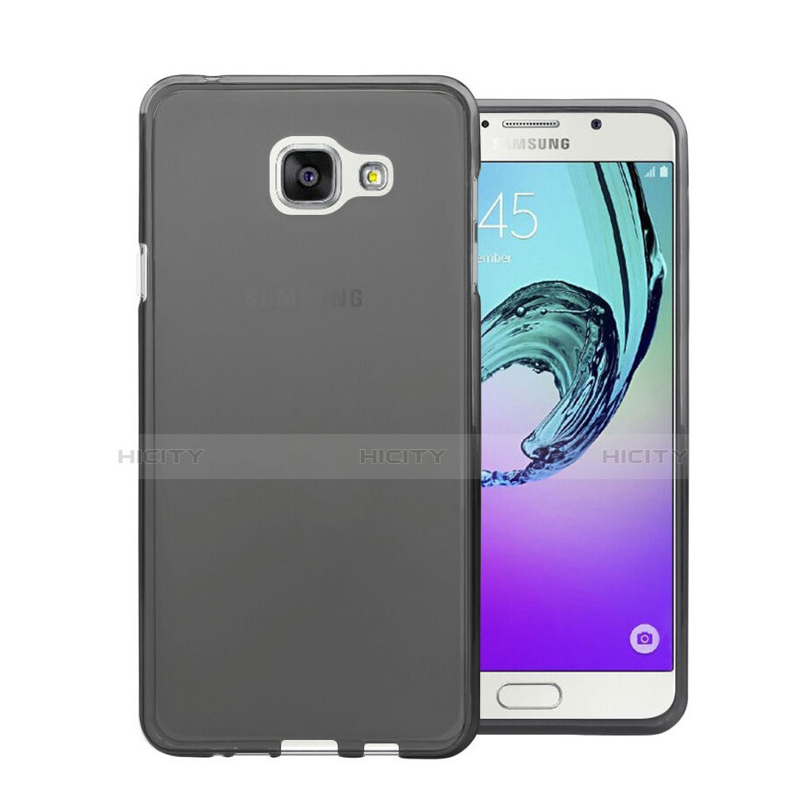 Samsung Galaxy A5 (2016) SM-A510F用極薄ソフトケース シリコンケース 耐衝撃 全面保護 クリア透明 サムスン ブラック