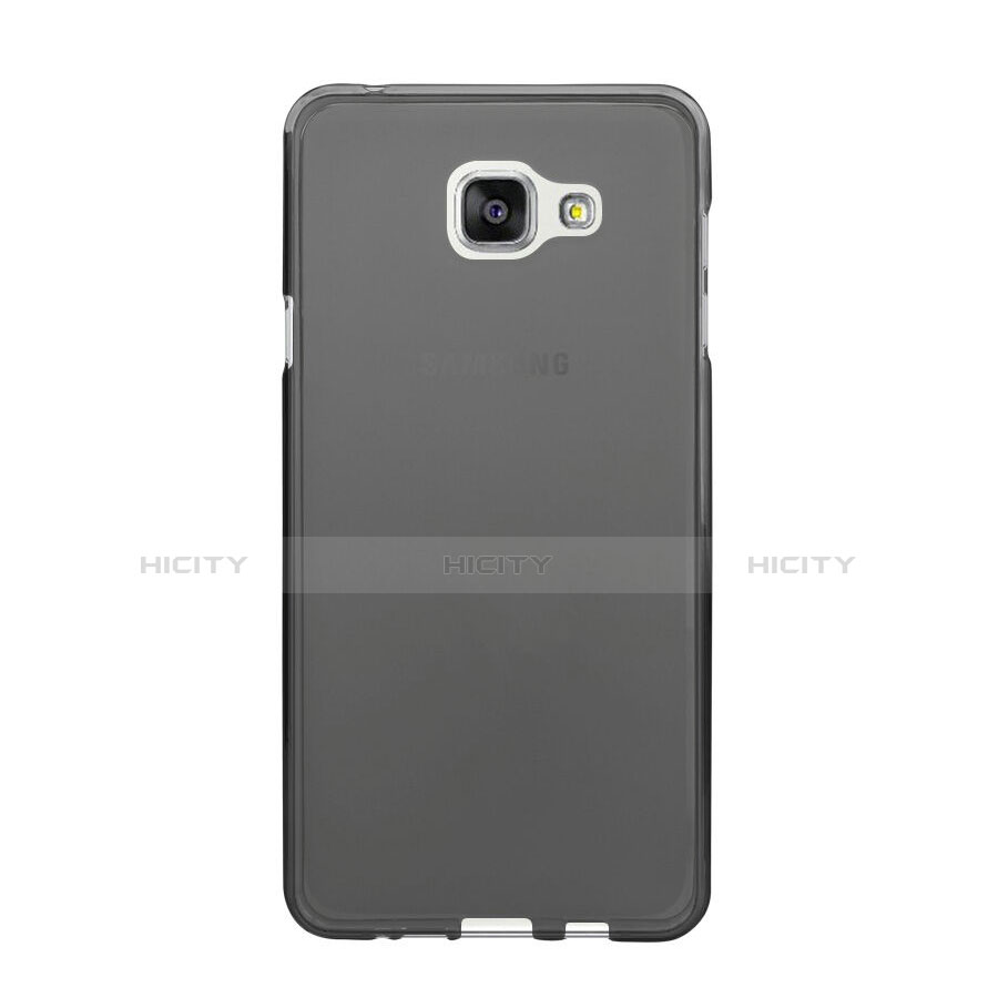 Samsung Galaxy A5 (2016) SM-A510F用極薄ソフトケース シリコンケース 耐衝撃 全面保護 クリア透明 サムスン ブラック
