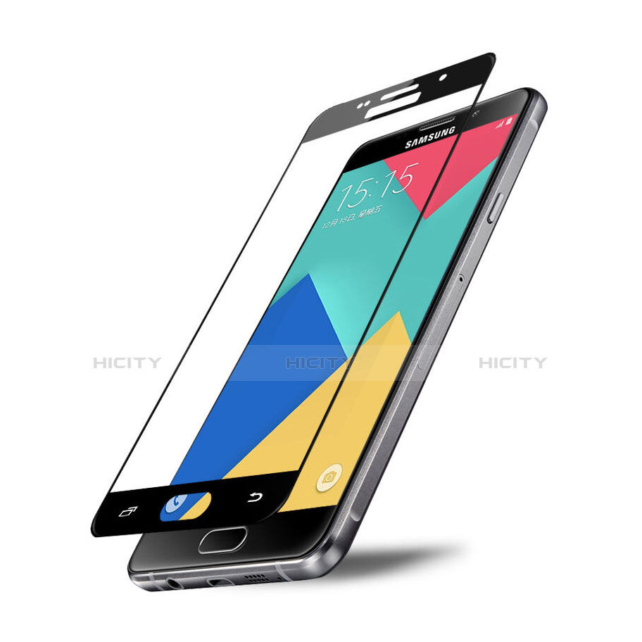 Samsung Galaxy A5 (2016) SM-A510F用強化ガラス フル液晶保護フィルム サムスン ブラック
