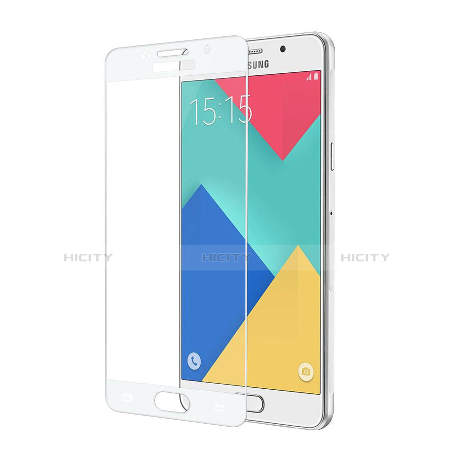 Samsung Galaxy A5 (2016) SM-A510F用強化ガラス フル液晶保護フィルム サムスン ホワイト