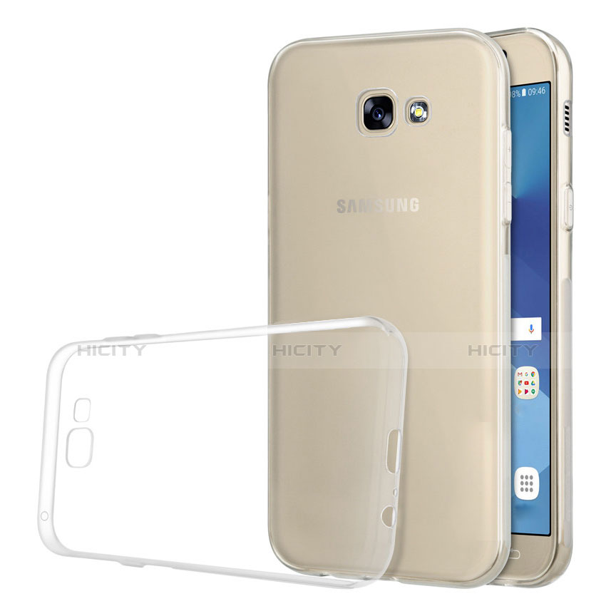 Samsung Galaxy A5 (2017) Duos用極薄ソフトケース シリコンケース 耐衝撃 全面保護 クリア透明 T03 サムスン クリア