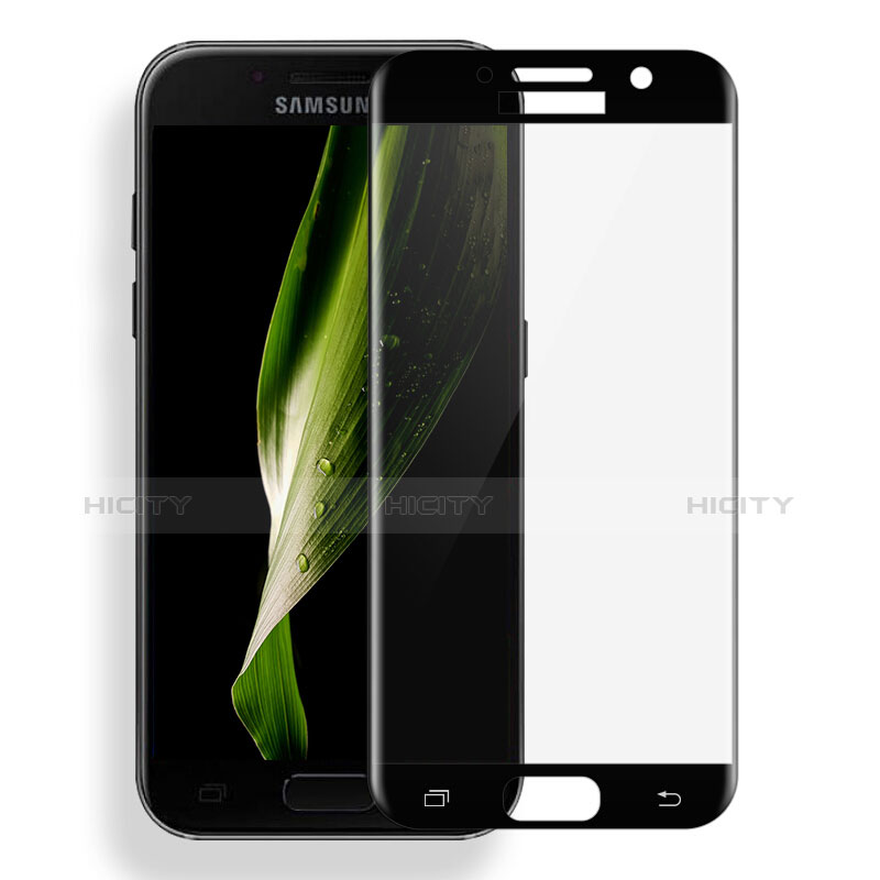 Samsung Galaxy A5 (2017) Duos用強化ガラス フル液晶保護フィルム サムスン ブラック