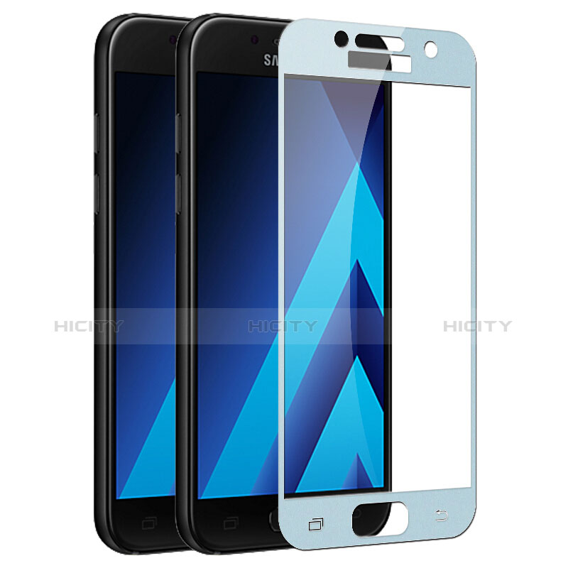 Samsung Galaxy A5 (2017) SM-A520F用強化ガラス フル液晶保護フィルム F03 サムスン ネイビー