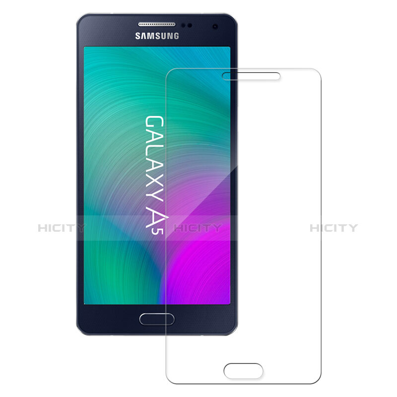 Samsung Galaxy A5 Duos SM-500F用強化ガラス 液晶保護フィルム T02 サムスン クリア